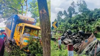 বাস-কাভার্ডভ্যানের মুখোমুখি সংঘর্ষে নিহত ৩