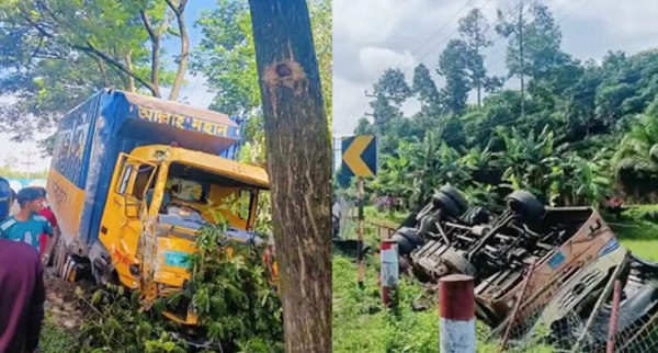 বাস-কাভার্ডভ্যানের মুখোমুখি সংঘর্ষে নিহত ৩