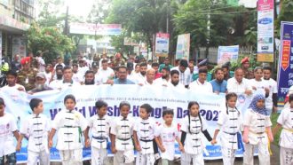 বর্ণাঢ্য আয়োজনে সিলেটে বিশ্ব উশু কুংফু দিবস পালিত