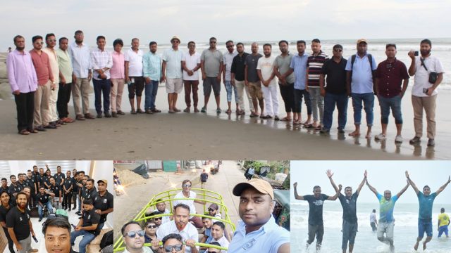 সমুদ্র সৈকতে বিএমজেএ সিলেটের আনন্দ ভ্রমণ