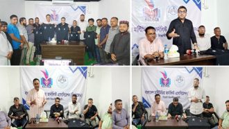 বিএমজেএ সিলেটের প্রশিক্ষণ কর্মশালার টি-শার্টের মোড়ক উন্মোচন